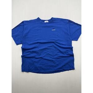 Vintage Y2K 2001 Adidas Originals 3-Stripe Blue/White T-Shirt Men's XL